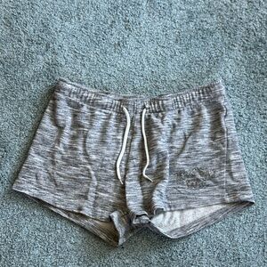 Gray Michigan Tech pajama shorts